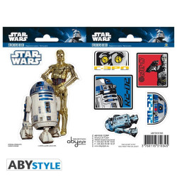 Stickers - Star Wars - R2D2 / C3PO - 2 planches de 16x11 cm - ABYstyle