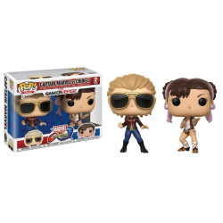 Figurine - Pop! Games - Marvel vs Capcom - Captain Marvel vs Chun-Li - 2-pack - Funko