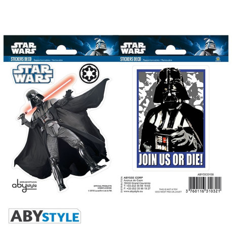 Stickers - Star Wars - Dark Vador - 2 planches de 16x11 cm - ABYstyle