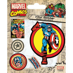 Stickers - Marvel - Captain America - 7 cm - Pyramid International