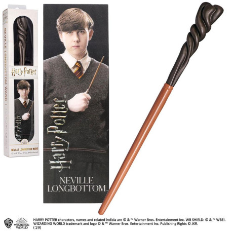 Réplique - Harry Potter - Baguette Neville Longbottom + Marque-Page - Noble Collection