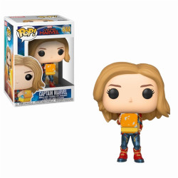 Figurine - Pop! Marvel - Captain Marvel - Captain Marvel (with Lunchbox) (GITD) - N° 444 - Funko