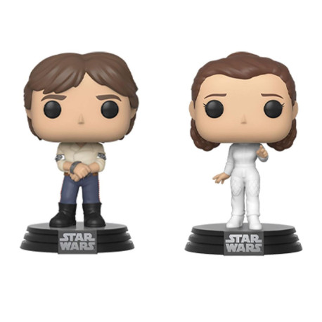 Figurine - Pop! Star Wars - Han & Leia Empire Strikes Back 40th Anniversary - 2-Pack - Funko