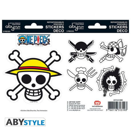 Stickers - One Piece - Pirates Flag - 2 planches de 16x11 cm - ABYstyle