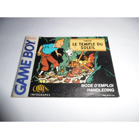 Notice - Game Boy - Tintin Le Temple du Soleil