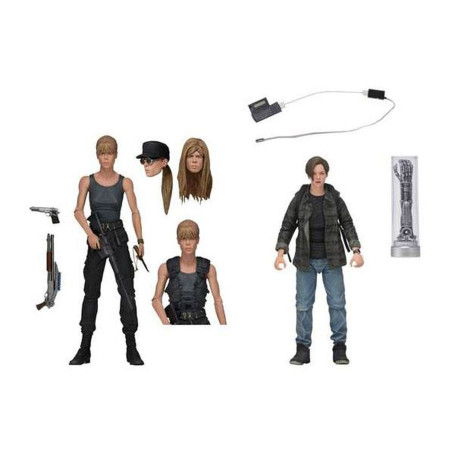 Figurine - Terminator 2 - Sarah & John Connor - 18 cm - NECA
