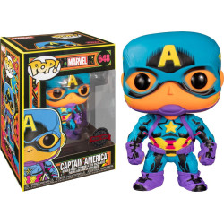 Figurine - Pop! Marvel - Black Light Captain America - N° 648 - Funko