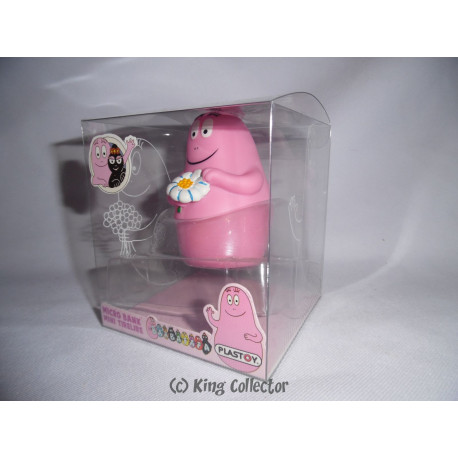 Tirelire - Barbapapa - Barbapapa avec fleur - 8 cm - Plastoy