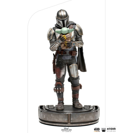 Figurine - Star Wars - The Mandalorian - Art Scale 1/10 Mando & Grogu - Iron Studios