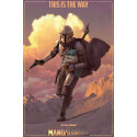 Poster - Star Wars - The Mandalorian - On the Run - 61 x 91 cm - Pyramid International