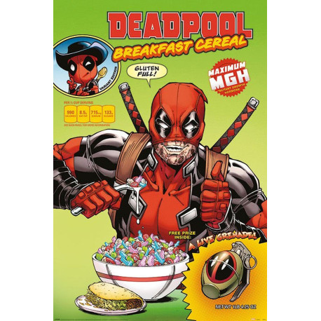 Poster - Marvel - Deadpool - Cereal - 61 x 91 cm - Pyramid International