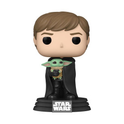 Figurine - Pop! Star Wars - The Mandalorian - Luke Skywalker with Grogu - N° 482 - Funko