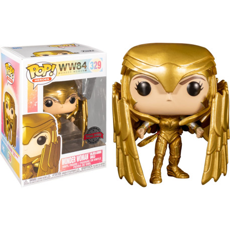 Figurine - Pop! Heroes - Wonder Woman 1984 - WW Golden Armor Shield - N° 329 - Funko