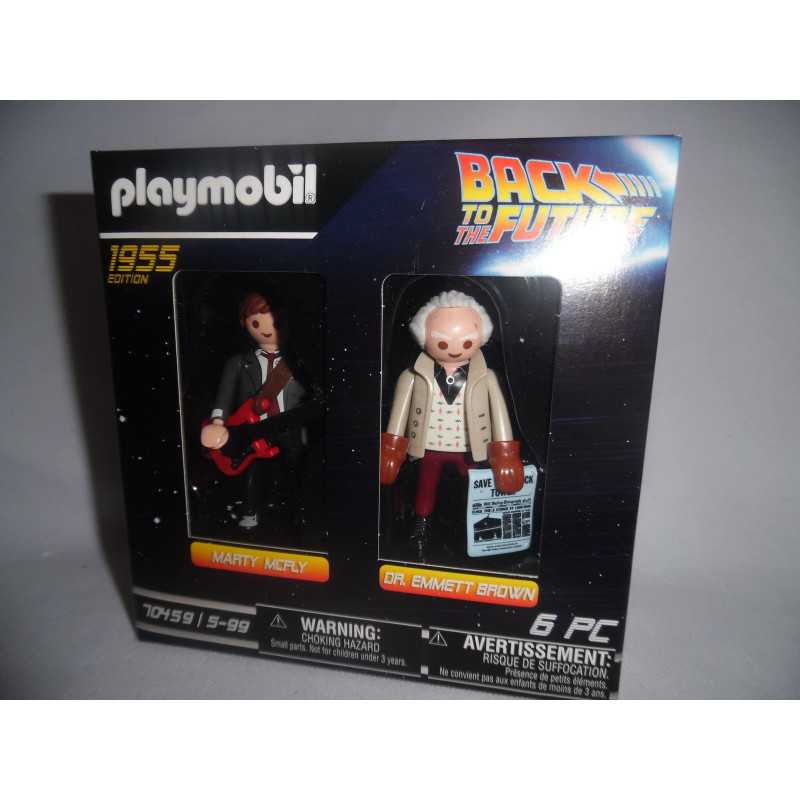 PLAYMOBIL - 70459 - Retour vers le Futur - Marty Mcfly et Dr. Emmett Brown  - Edition 1955