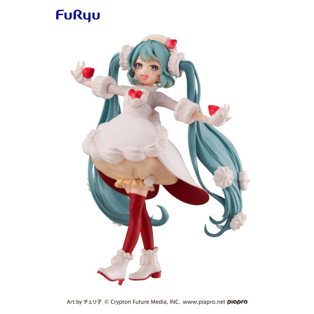 Figurine - Vocaloid - Hatsune Miku - Sweet Tea Time Strawberry Short - Furyu