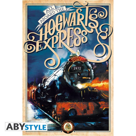 Poster - Harry Potter - Poudlard Express retro - 91.5 x 61 cm - ABYstyle