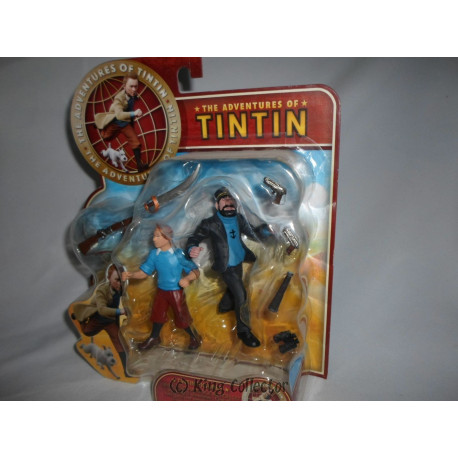 Figurine - Tintin et le Secret de la Licorne - Tintin et Haddock - Plastoy