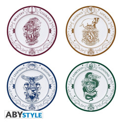 Set de 4 Assiettes - Harry Potter - Maisons Poudlard - ABYstyle