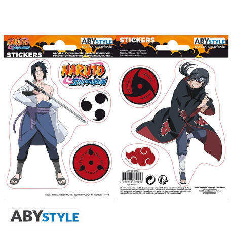 Stickers - Naruto Shippuden - Sasuke / Itachi - 2 planches de 16x11 cm