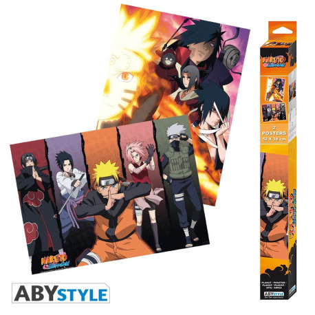 Set de 2 Posters - Naruto Shippuden - Groupes - 52 x 38 cm - ABYstyle