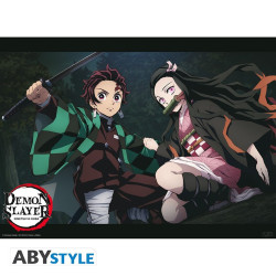 Poster - Demon Slayer - Tanjiro & Nezuko Position de combat - 52 x 38 cm - ABYstyle