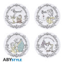 Set de 4 Assiettes - Disney - La Belle et la Bête - ABYstyle