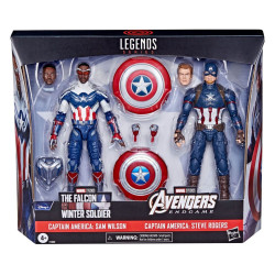 Figurine - Marvel Legends - Captain America - Steve Rogers & Sam Wilson - Hasbro