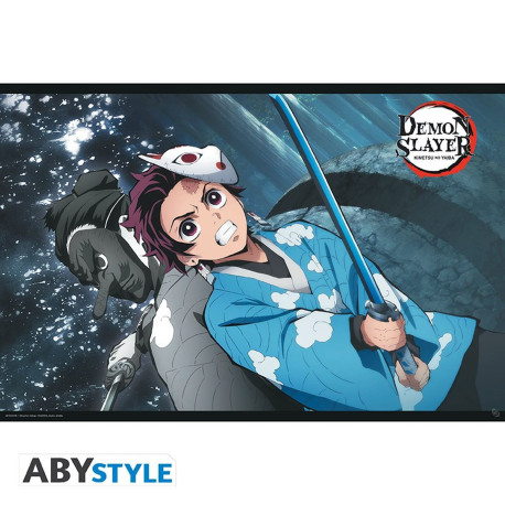 Poster - Demon Slayer - Tanjiro & Urukodaki - 91.5 x 61 cm - ABYstyle