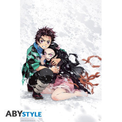 Poster - Demon Slayer - Tanjiro & Nezuko neige - 91.5 x 61 cm - ABYstyle