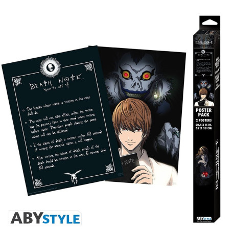 Set de 2 Posters - Death Note - Light & Death Note - 52 x 38 cm - ABYstyle