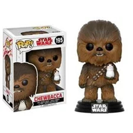 Figurine - Pop! Movies - Star Wars 8 - Chewbacca with Porg - N° 195 - Funko