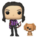 Figurine - Pop! Marvel - Hawkeye - Kate Bishop with Lucky the Pizza Dog - N° 1212 - Funko