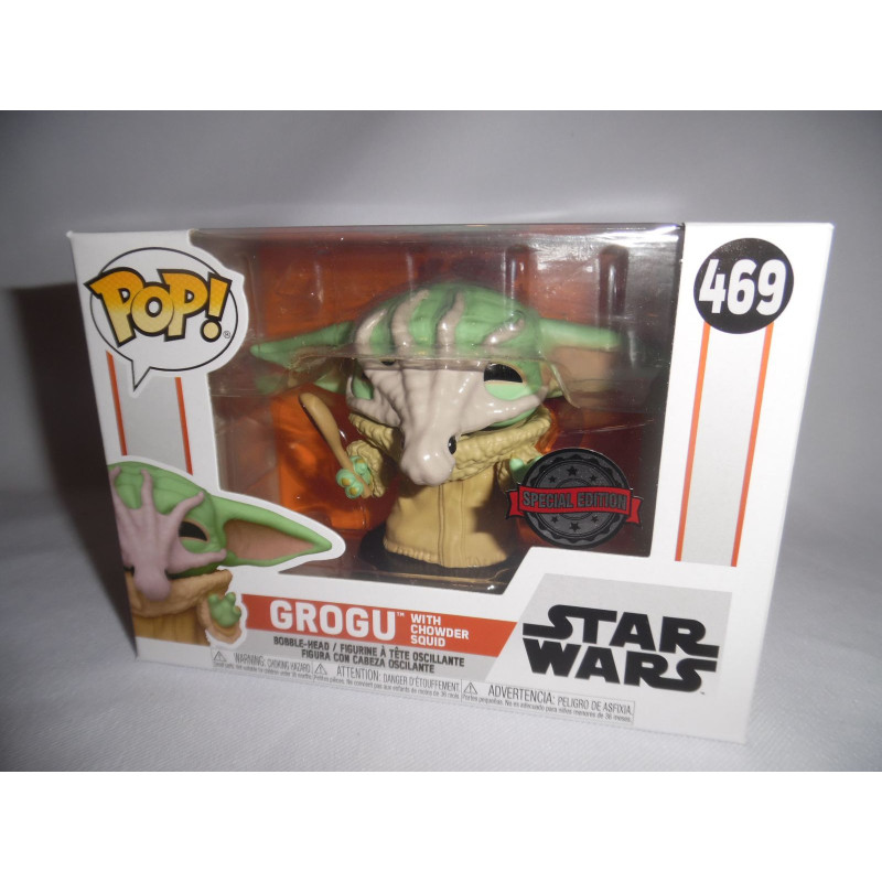 Figurine Grogu With Chowder Squid / Star Wars The Mandalorian / Funko Pop  Movies 469 / Exclusive Special Edition