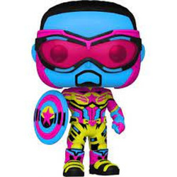 Figurine - Pop! Marvel - The Falcon and the Winter Soldier - Black Light Captain America - N° 987 - Funko