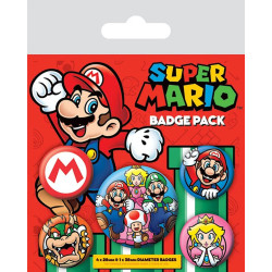Badge - Super Mario Bros. - Bowser / Peach / Mario - Pyramid International