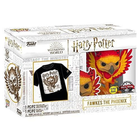 Pack POP & Tee - Harry Potter - Figurine Pop! & T-Shirt - Fawkes - Funko