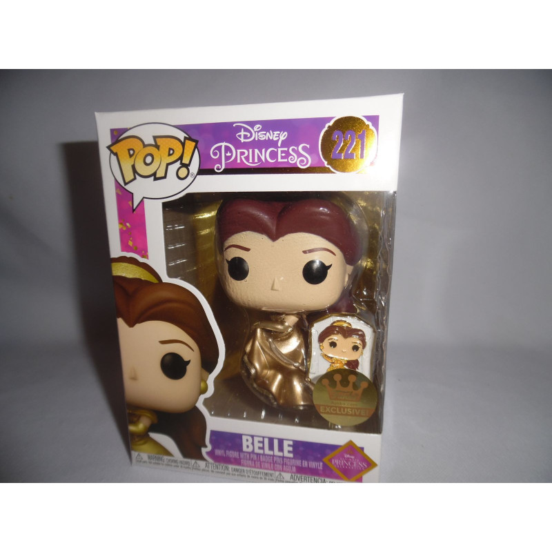 Figurine Pop! Disney Princess - Belle (Gold) with pin - N° 221 - Funko