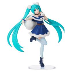 Figurine - Vocaloid - Hatsune Miku - Christmas Blue Miku SPM - SEGA