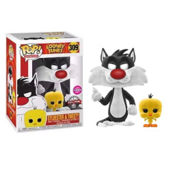 Figurine - Pop! Animation - Looney Tunes - Sylvester and Tweety (flocked) - N° 309 - Funko