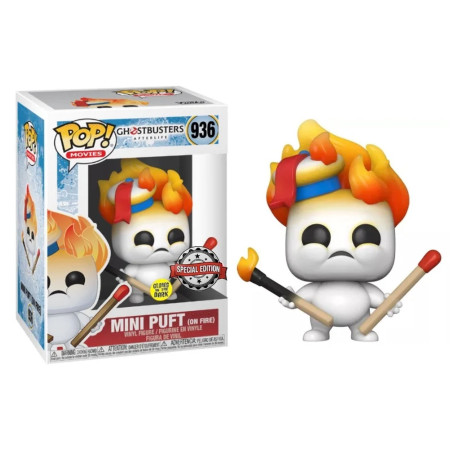 Figurine - Pop! Movies - Ghostbusters Afterlife - Mini Puft on Fire GITD - N° 936 - Funko