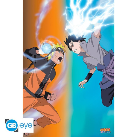 Poster - Naruto Shippuden - Naruto vs Sasuke - 91.5 x 61 cm - ABYstyle