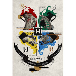 Poster - Harry Potter - Emblème Animaux - 61 x 91 cm - GB eye