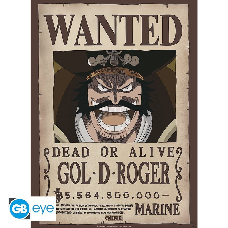 Poster One Piece – Wanted Shanks – 52x38 Cm – Édition GB Eye – Déco Murale Manga