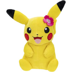 Peluche - Pokémon - Pikachu fleur rouge - 20 cm - BOTI