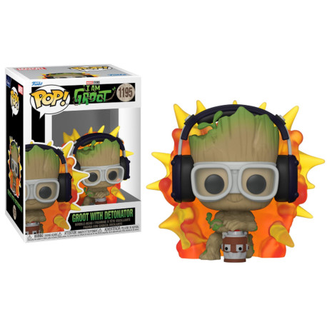 Figurine - Pop! Marvel - I am Groot - Groot with Detonator - N° 1195 - Funko