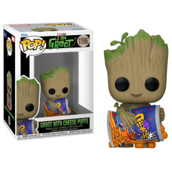 Figurine - Pop! Marvel - I am Groot - Groot with Cheese Puffs - N° 1196 - Funko