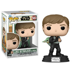 Figurine - Pop! Star Wars - The Book of Boba Fett - Luke Skywalker & Grogu - N° 583 - Funko