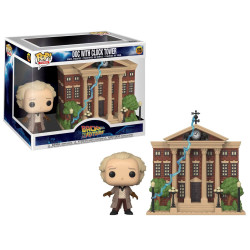 Figurine - Pop! Town - Back to the Future - Doc with Clock Tower - N° 15 - Funko