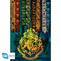 Poster - Harry Potter - Drapeaux des maisons - 91.5 x 61 cm - GB eye