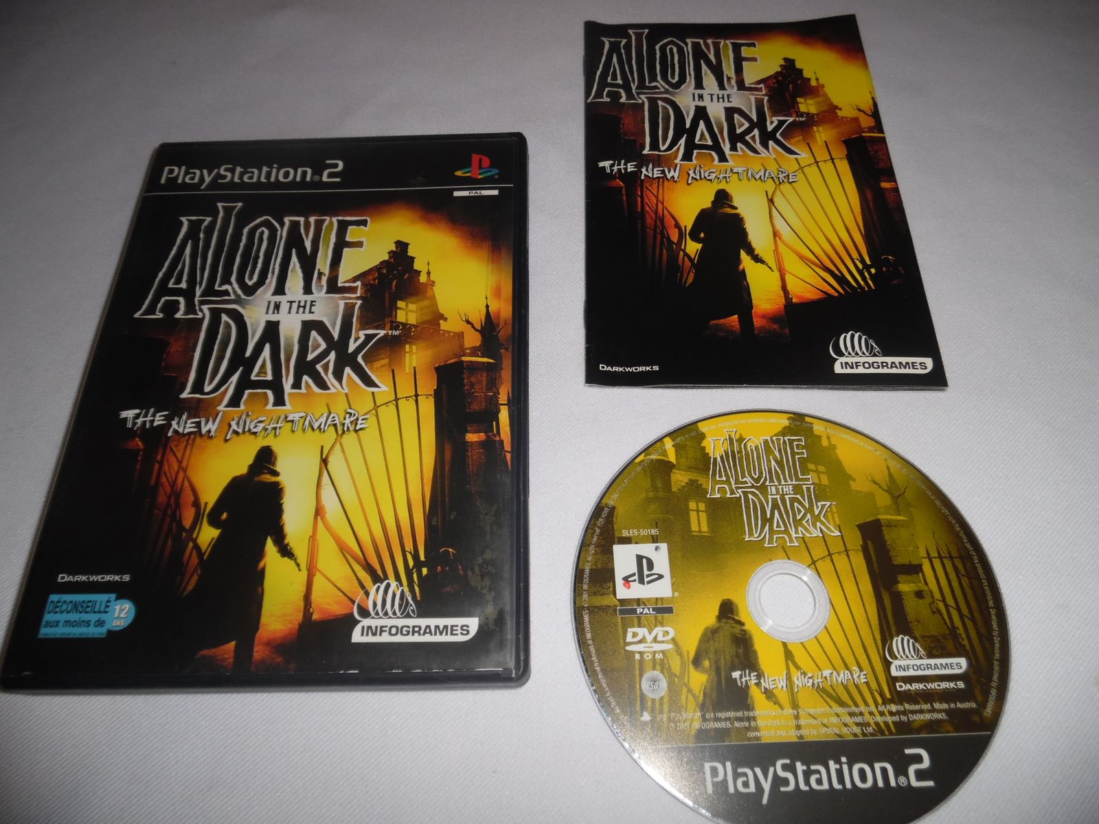 Jeu PS2 Alone In The Dark: Inferno Complet - Version Française, Très Bon état, Boîte Et Instructions